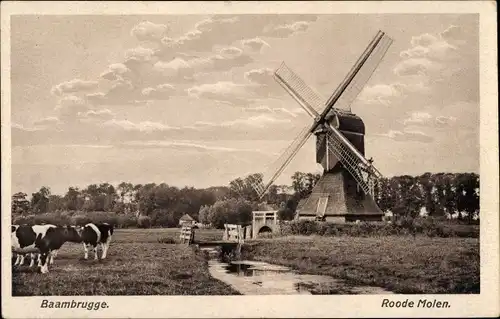Ak Baambrugge Utrecht Niederlande, Roode Mill