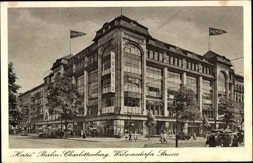 Ak Berlin Charlottenburg, Warenhaus Hertie, Wilmersdorfer Straße