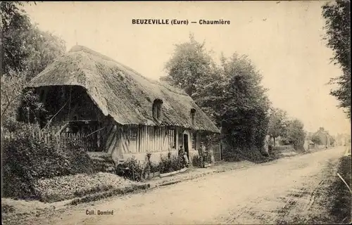 Ak Beuzeville Eure, Chaumiere