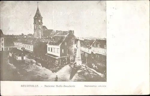 Ak Beuzeville Eure, Ancienne Halle Boucherie