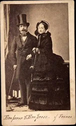 CdV Emperor Napoleon III. and Empress Eugenie of France, Portrait