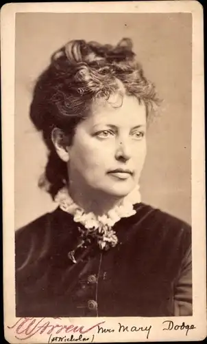 CdV Schriftstellerin Mary Mapes Dodge, Portrait