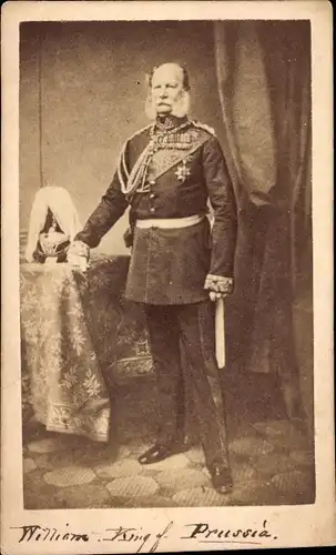 CdV Kaiser Wilhelm I, Portrait als König Wilhelm von Preußen
