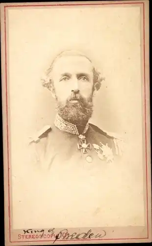 CdV König Oskar II. von Schweden, Portrait