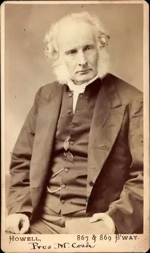 CdV James McCosh, Philosoph, Präsident Princeton University, Portrait