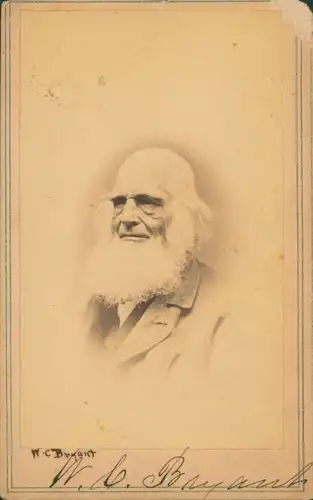 CdV Schriftsteller William Cullen Bryant, Portrait