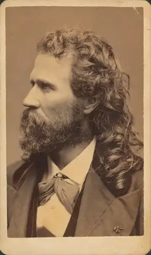 CdV Schriftsteller Joaquin Miller, Cincinnatus Hiner Miller, Portrait