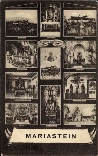 Ak Mariastein Kanton Solothurn, Kirche, Gnadenkapelle, Hauptaltar, Kreuzungsgruppe