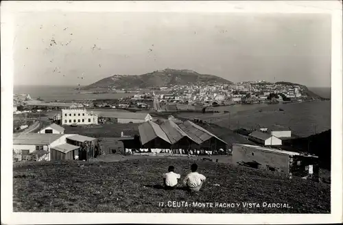 Foto Ak Ceuta Spanien, Monte Hacho y vista parcial