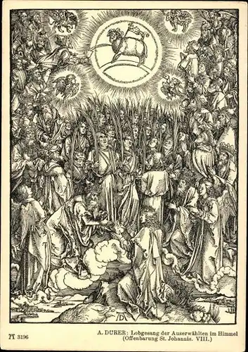 8 alte Ak, Universal Galerie, Reihe 304: DÜRERS Offenbarung Johannis