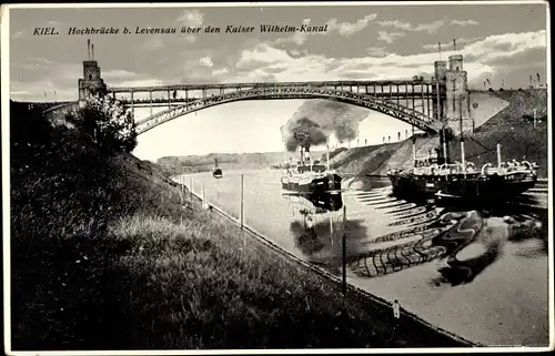 Ak Kiel in Schleswig Holstein, Hochbrücke über den Kaiser Wilhelm Kanal