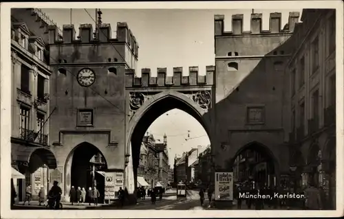 Ak München, Karlstor, Straßenpartie