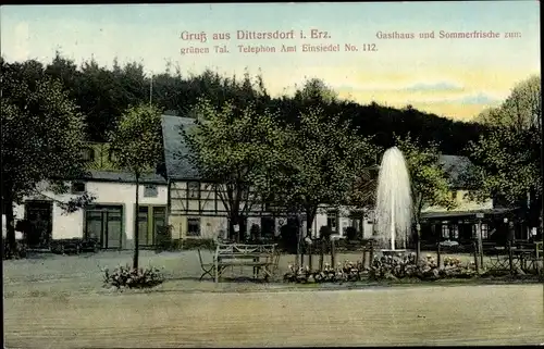 Ak Dittersdorf Amtsberg im Erzgebirge, Gasthof zum grünen Tal