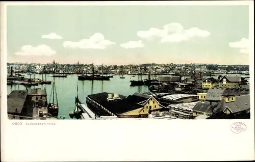 Ak Gloucester Massachusetts USA, Gesamtansicht