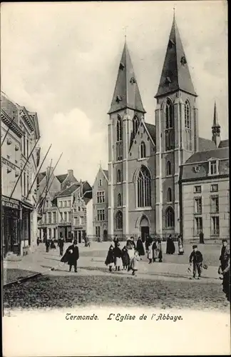 Ak Dendermonde Termonde Ostflandern, Kirche der Abtei