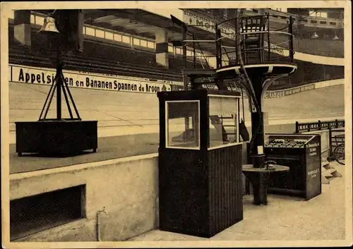 Ak Antwerpen Flandern, Sportpalast, Radrennbahn, Start und Ziel, automatische Signalsteuerung