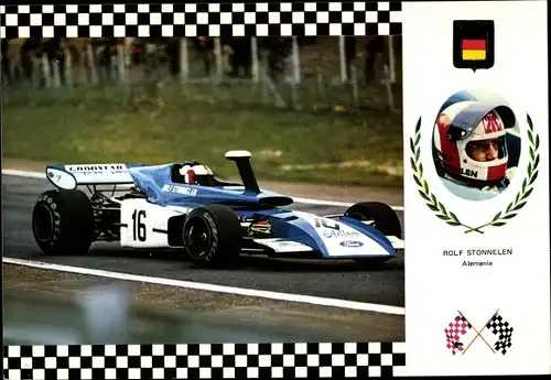 Ak Deutscher Rennfahrer Rolf Stonnelen, Eifelland March 721 F1, Grand Prix