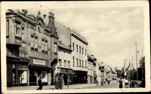 Ak Rakovnik Rakonitz Mittelböhmen, Straße, Geschäfte