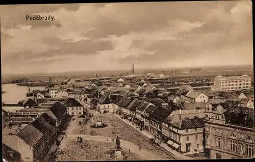 Ak Poděbrady Podiebrad Mittelböhmen, Panorama