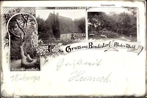 Ak Bendestorf am Kleckerwald in Niedersachsen, Gasthaus, Riesenschlangen Kiefer