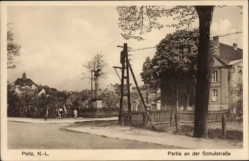 Ak Peitz in der Niederlausitz, Schulstraße