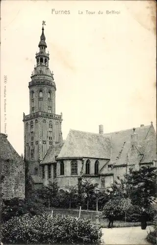 Ak Furnes Veurne Westflandern, Tour du Beffroi