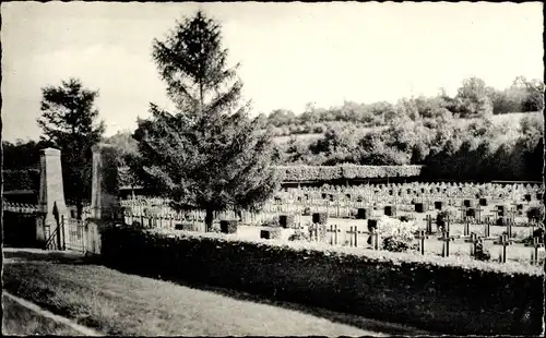 Ak Dompierre Ferrieres Oise, Französischer Militärfriedhof