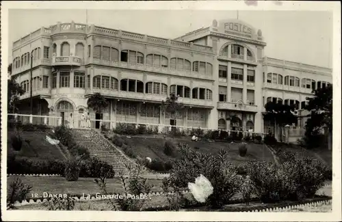 Ak Dakar Senegal, Großes Postgebäude