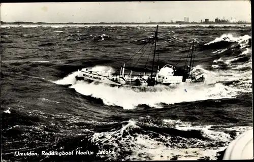 Ak IJmuiden Ymuiden Velsen Nordholland, Reddingboot Neeltje Jacoba