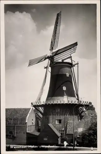 Ak Wassenaar Südholland Niederlande, Windmühle