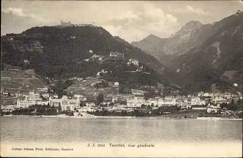 Postkarte Territet Montreux Kt. Waadt, Gesamtansicht