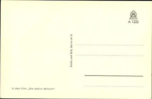 Ak Schauspielerin Marina Ried, Portrait, Film Die schöne Müllerin, Autogramm