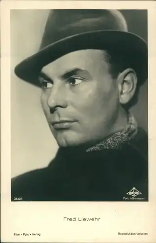 Ak Schauspieler Fred Liewehr, Portrait, Hut, Wien Film 3830/1