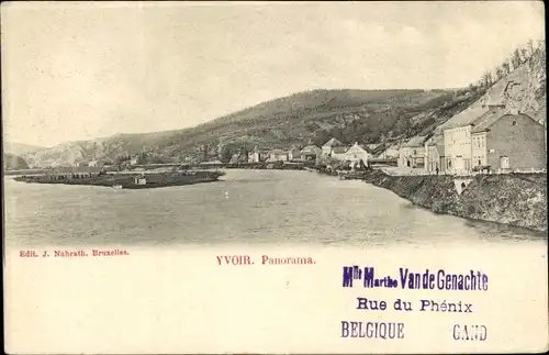 Ak Yvoir sur Meuse Wallonien Namur, Panorama