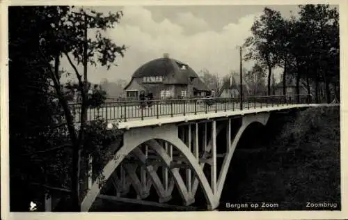 Ak Bergen op Zoom Nordbrabant Niederlande, Zoom-Brücke