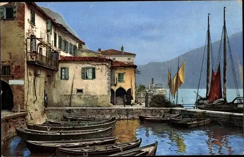 Ak Italien, Photochromie, Nenke und Ostermaier 1824, Fischerboote