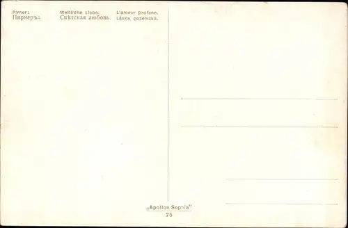 Künstler Ak Pirner, Weltliche Liebe, Familienbild, Kinder