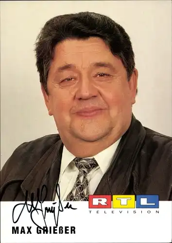 Ak Schauspieler Max Grießer, Portrait, Autogramm