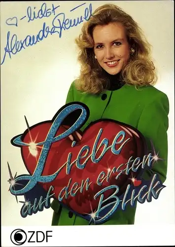 Ak Schauspielerin Alexandra Freund, Liebe auf den ersten Blick, Portrait, Autogramm