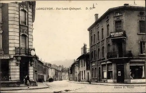 Ak Longuyon Meurthe et Moselle, Rue Louis Quinquet