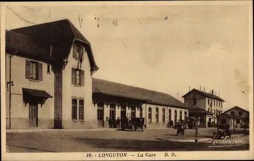 Ak Longuyon Meurthe et Moselle, Bahnhof