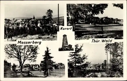 Ak Masserberg in Thüringen, Teilansicht, Turm