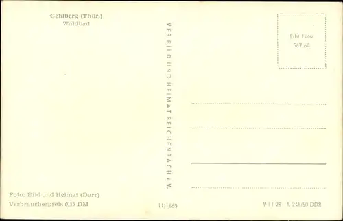 Ak Gehlberg Suhl in Thüringen, Waldbad