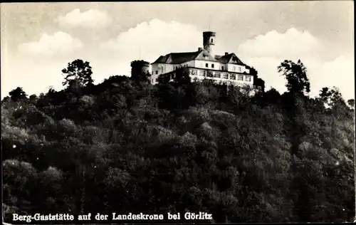 Ak Görlitz in der Lausitz, Landeskrone, Berg-Gaststätte