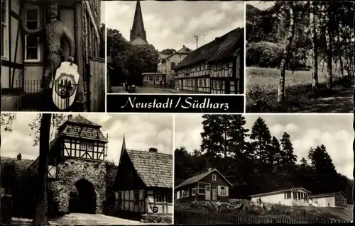 Ak Neustadt im Harz Harztor Thüringen, Tor, Fachwerkhaus