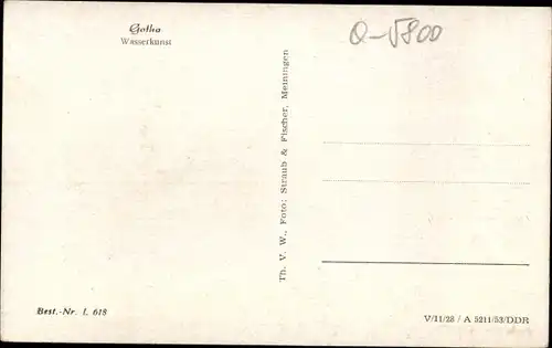 Ak Gotha in Thüringen, Wasserkunst, Springbrunnen