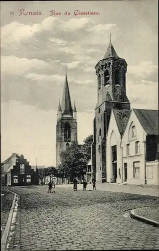 Ak Ronse Ronse Ostflandern, Rue du Cimetiere