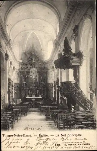 Ak Tongre Limburg, Unsere Liebe Frau, Kirche, Das Hauptschiff