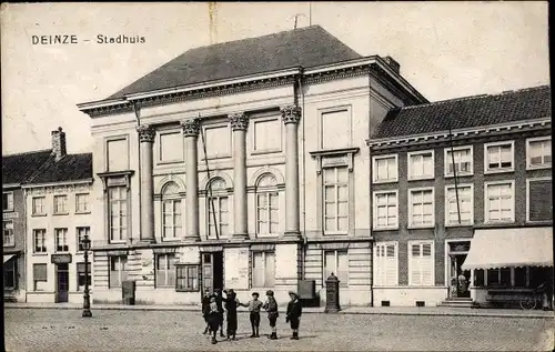 Ak Deynze Deinze Ostflandern, Rathaus