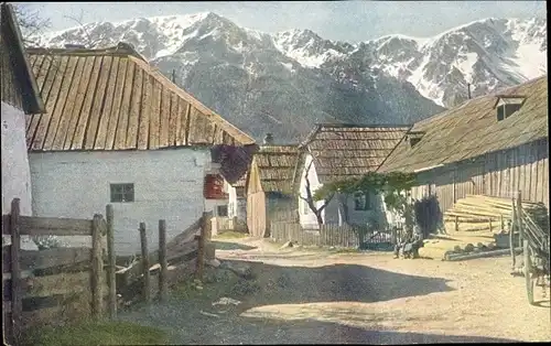 Ak Schneebergdörfl Niederösterreich, Dorfstraße